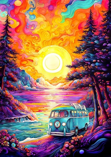 Enjoy puzzle Život u kombiju na plaži 1000 dijelova