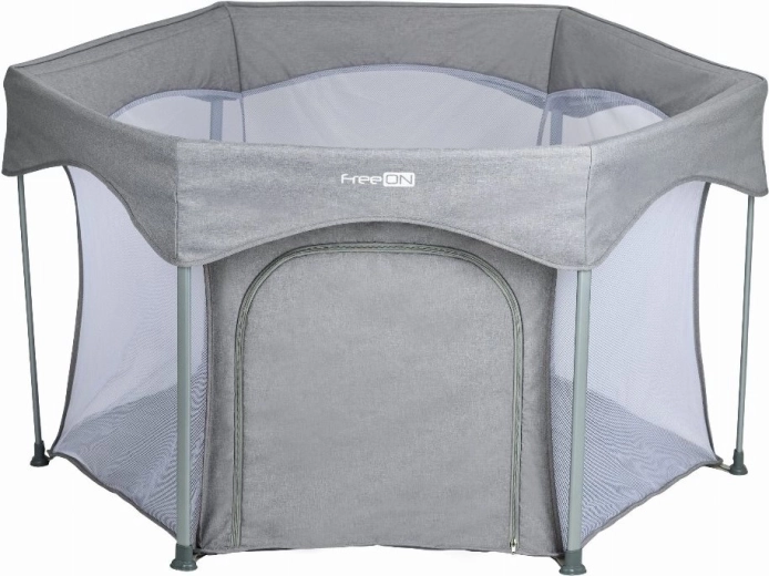 FreeON children's playpen Hexagon Quick Folding, grey