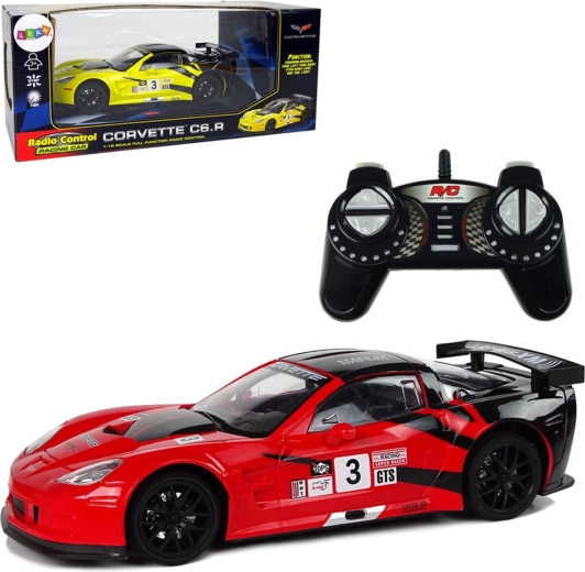 RC auto Corvette C6.R na daljinsko upravljanje 2,4 GHz 1:18 sa svjetlima - 1 komad