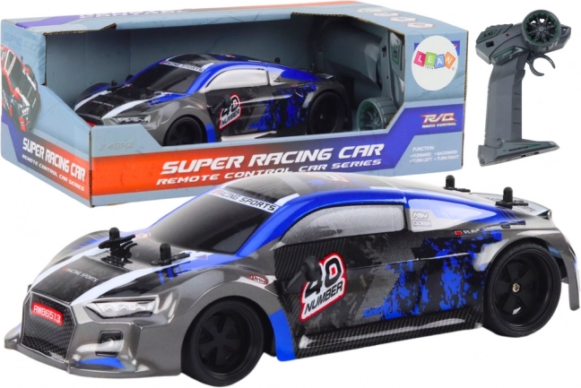 RC auto 1:18 s gumenim kotačima za drift, plavo