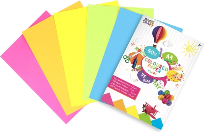 Set neonskih papira u boji A4