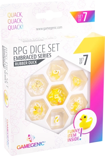 Gamegenic RPG dice set Embraced series Rubber duck