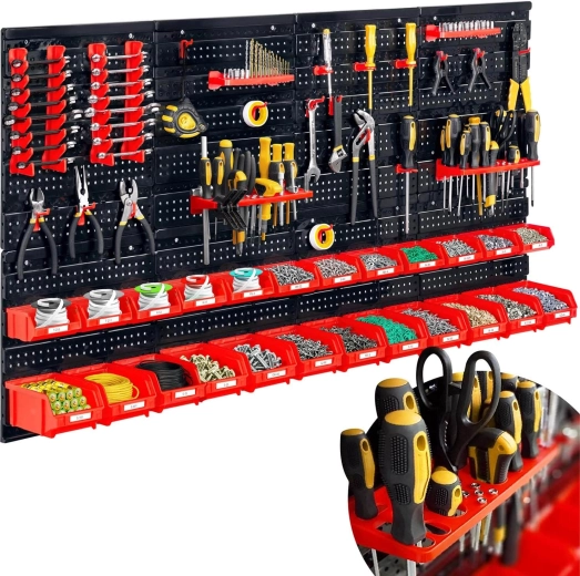 Zidna radionicka ploča za alat 128 × 76 cm HUMBERG