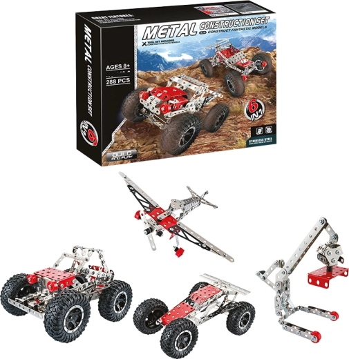 Metalna konstrukcijska igra 6 u 1, 288 dijelova