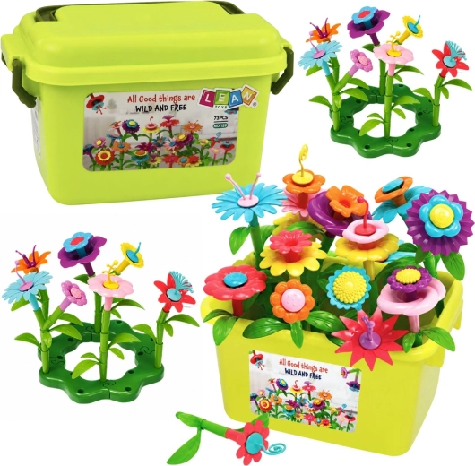 Lean Toys konstrukcijski set cvjetni vrt u kutiji (73 dijela)