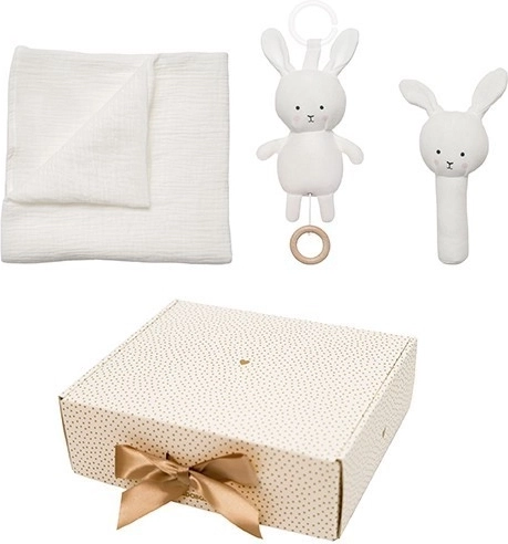Jabadabado poklon set za bebu s muslinskom dekicom bunny