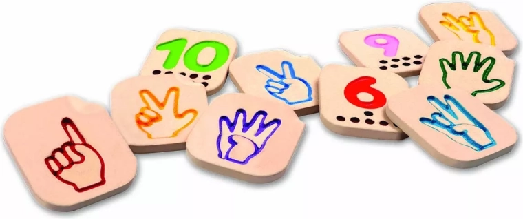 PlanToys prstovna abeceda – brojevi 1–10