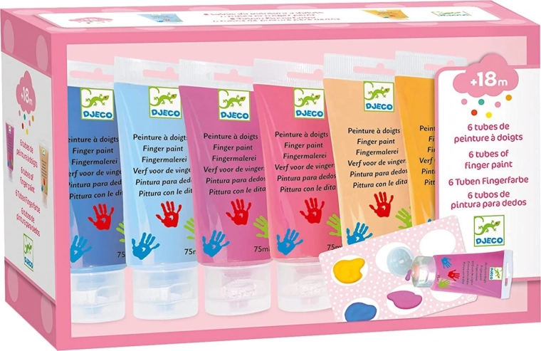 DJECO Boje za prste u tubi 6x75 ml