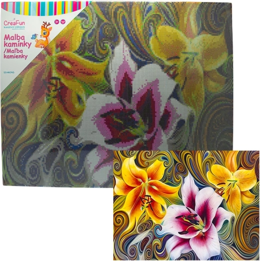 Dijamantno slikanje – cvijeće 40 × 50 cm