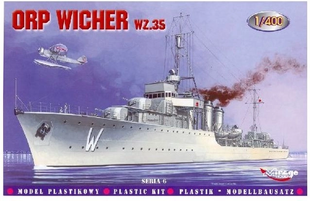 Mirage Hobby plastična maketa razarača ORP Wicher 1:400