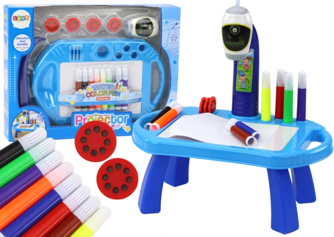 Projektor za crtanje sa stolom – plavi