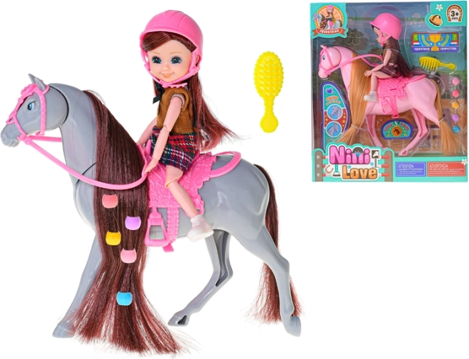 Lutka jahačica s konjem i dodacima