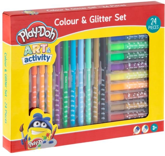 Set boja i šljokica PLAY-DOH, 24 kom