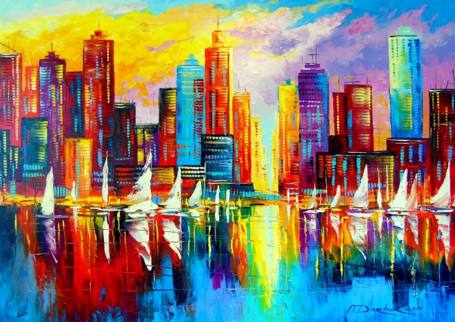 Puzzle Večer u New Yorku 1000 dijelova