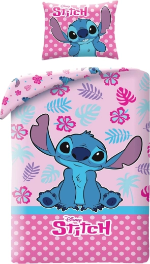 Pink Cotton Stitch Duvet Cover 140 × 200 cm