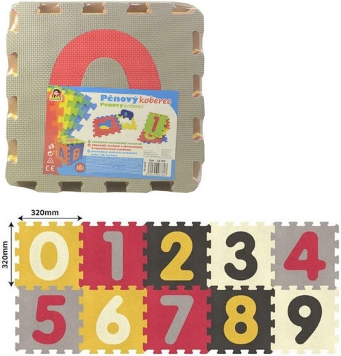 Meke pjenaste puzzle s brojevima za djecu – 10 dijelova