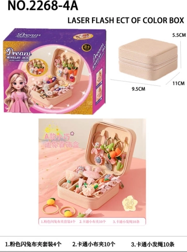 Mega set kopči i dodataka za kosu sa škrinjicom za nakit