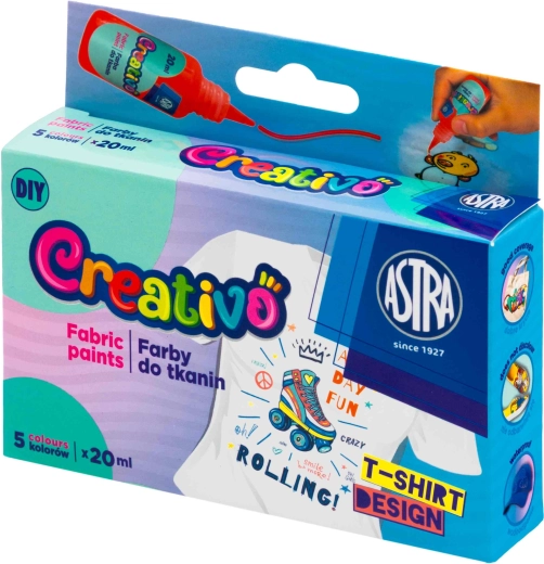 Boje za tekstil ASTRA CREATIVO 5×20 ml