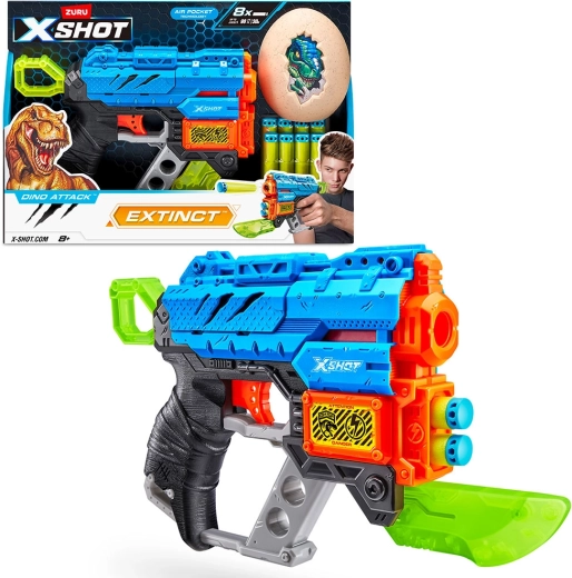 X-Shot Dino Attack Extinct blaster sa srednjim jajetom i 8 metaka