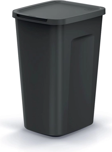 Kanta za otpad Compacta Q Flap Plus 50 l s poklopom stay open – reciklirana plastika, crna