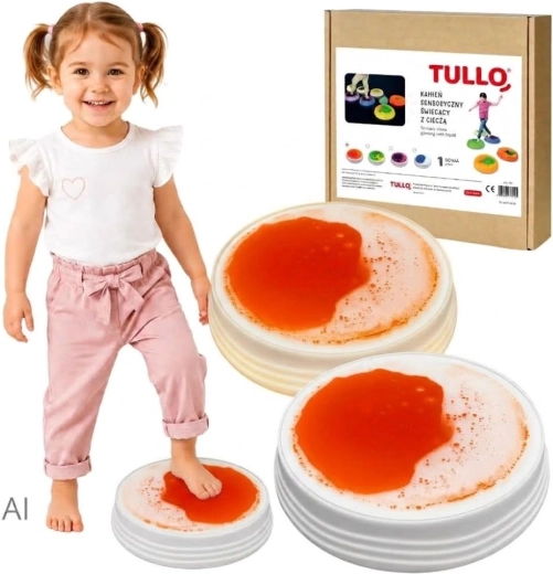 Tullo Yellow Light-Up Sensory Liquid Stone