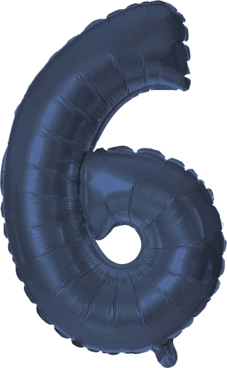 Foli balon u obliku broja 6 30 cm plavi TORO