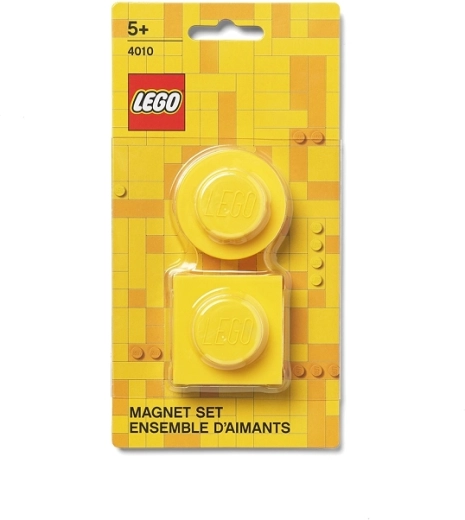 Magneti u obliku LEGO kocki, set 2 kom – žuta