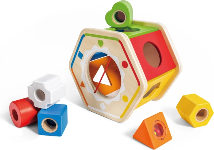 Drvena umetaljka s geometrijskim oblicima Hape