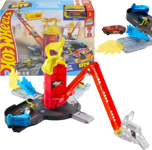 Hot Wheels City Super Fire Station with Metal Car