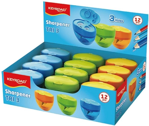 Keyroad Tri Plus Sharpener with High-Capacity Container