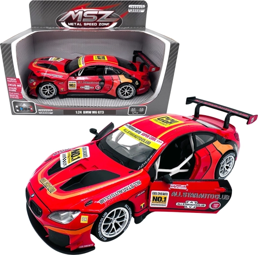 Metalni model BMW M6 GT3 1:24 crveni