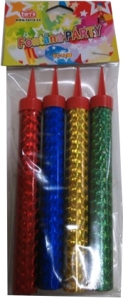 Šarene party fontane 12 cm – 40 s, set 4 kom