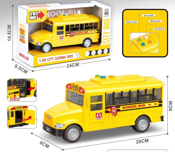 Školski autobus sa svjetlom i zvukom 1:20