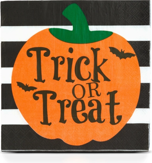Halloween paper napkins with pumpkin, 33 × 33 cm, 16 pieces
