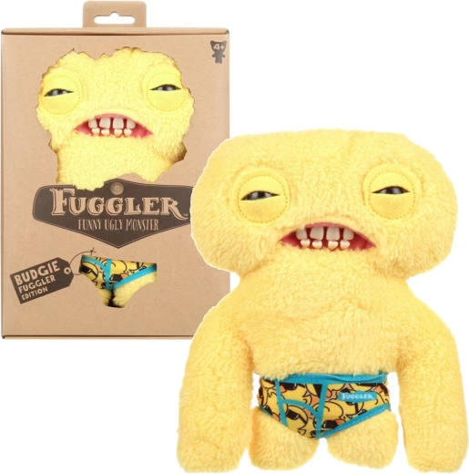 Fuggler Budgie Squidge Plush Toy in Underwear, 22 cm