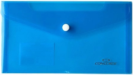 Spisovne mape s drukom DL CONCORDE, prozirno plava