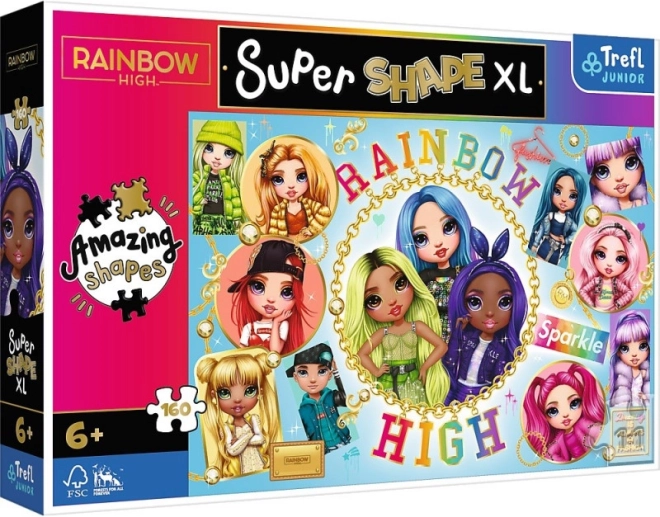 Puzzle XL Super Shape 160 dijelova – RAINBOW HIGH