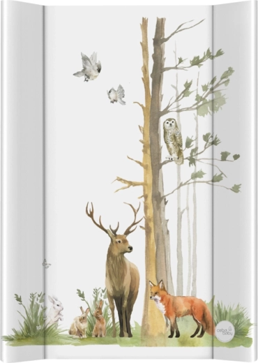 Ceba Baby podloga za presvlačenje za krevetić Basic Woodland 50 × 70 cm s čvrstom pločom