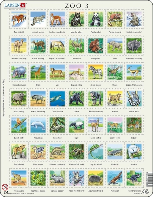 LARSEN puzzle životinje svijeta – 49 dijelova