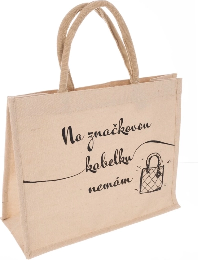 Jutena torba bež „Za brendirano…“
