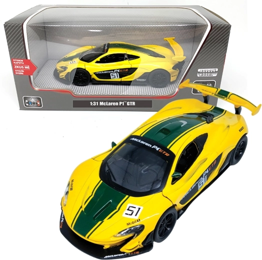 Metalni model automobila McLaren P1 GTR 1:31 sa svjetlima i zvukovima