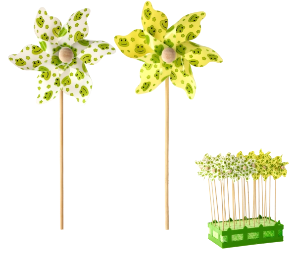 Vrtuljak sa žabicama 9 × 27,5 cm – bijeli/žuti