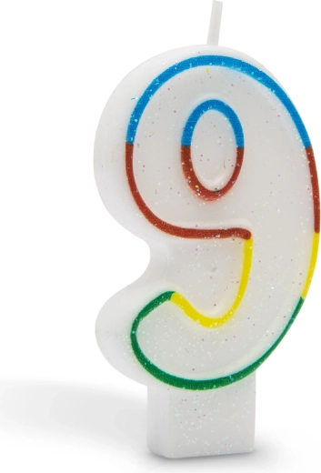 Number 9 Birthday Candle