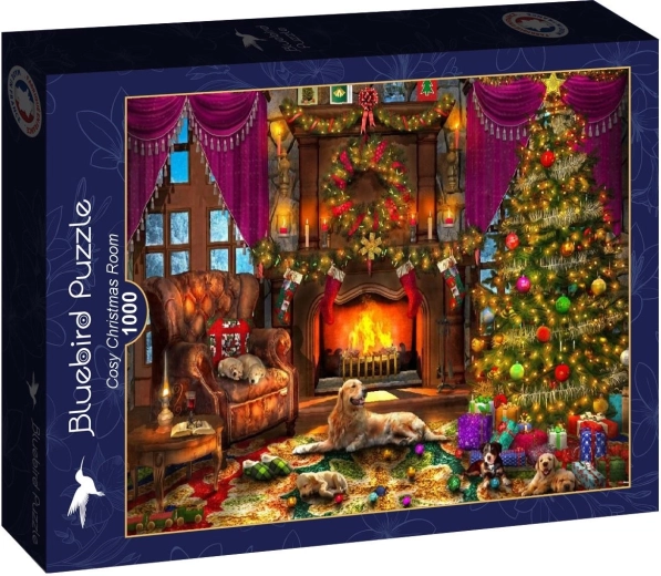 Bluebird puzzle Cozy Christmas Room 1000 pieces