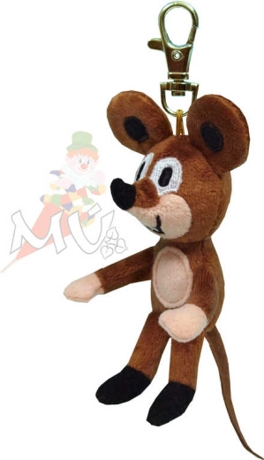 Moravská ústředna Plush Mouse with Carabiner 8 cm - 1 piece
