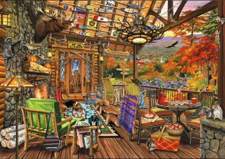 BLUEBIRD puzzle Adirondackova veranda 2000 dijelova