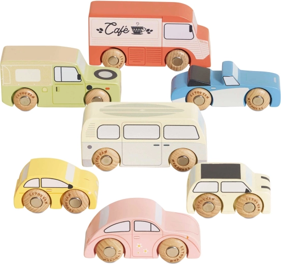 Le Toy Van vintage set drvenih autića