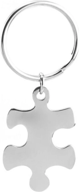 Steel Keychain Pendant Puzzle Left