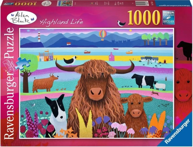 Ravensburger puzzle Život na Vysočini 1000 dijelova