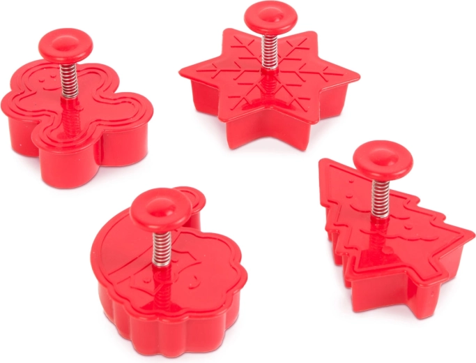 Set of spring-loaded cookie cutters - 4 pieces